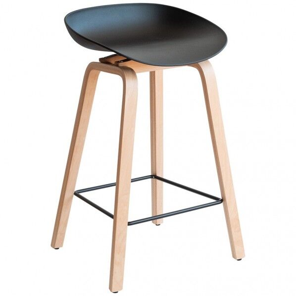 宮武製作所 カウンターチェア Piatto(ピアット) ブラック 幅49×奥行き40×高さ76.5cm(座面高:68cm) ブラック KNC-K220_BK 1台...