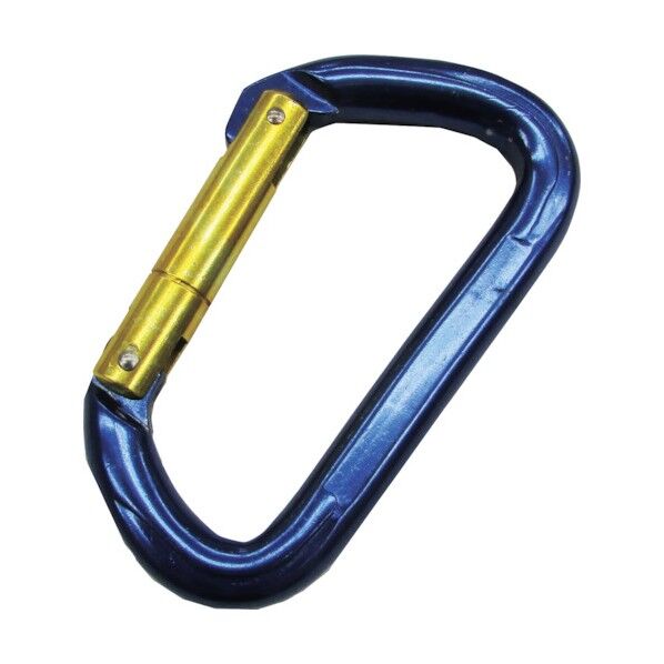 アルミカラビナ(環なし)(ブルー) 線径12mm A-1450 1点