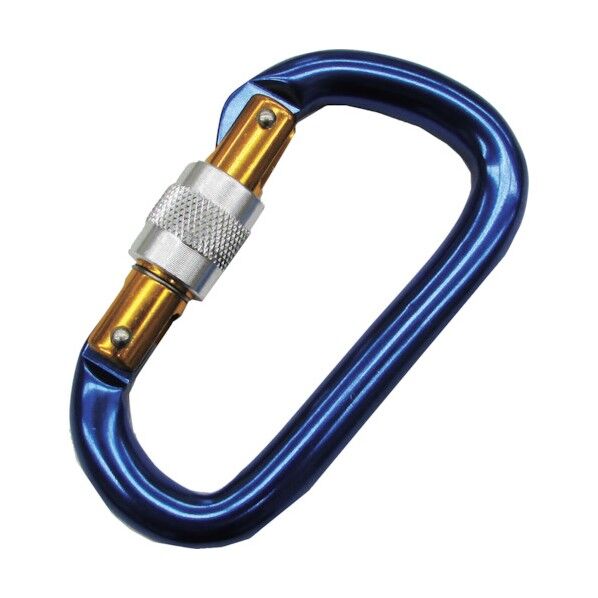 アルミカラビナ(環付)(ブルー) 線径12mm A-1451 1点