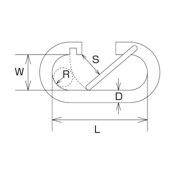 O型フック 線径6mm A-1944 1点