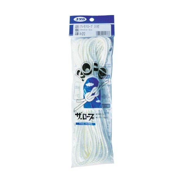ユタカメイク ロープクレモナロープ３ツ打３ｍｍ×１０ｍ A-212 1