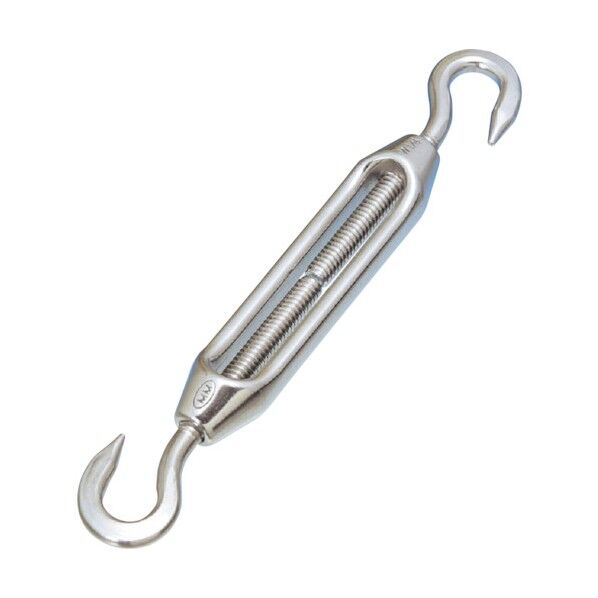 ステンレス 枠式ターンバックル(フック&フック) 捻子径M4 A-2554 1点