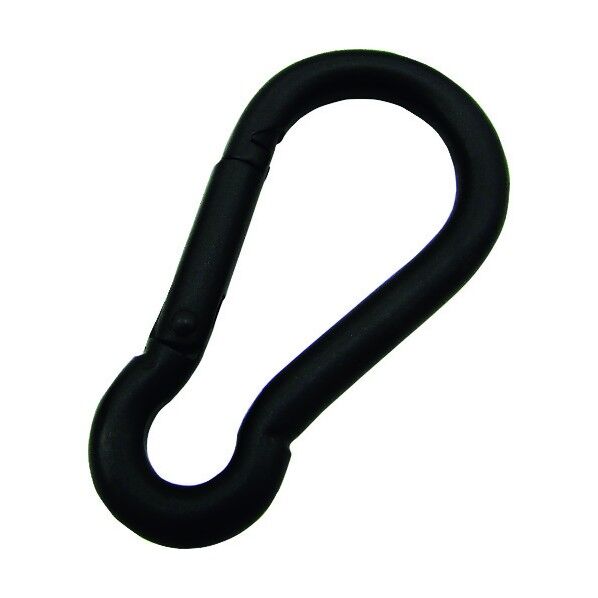 ステンレス スナップフックB型 黒色塗装 線径6mm長さ61mm A-2838 1点
