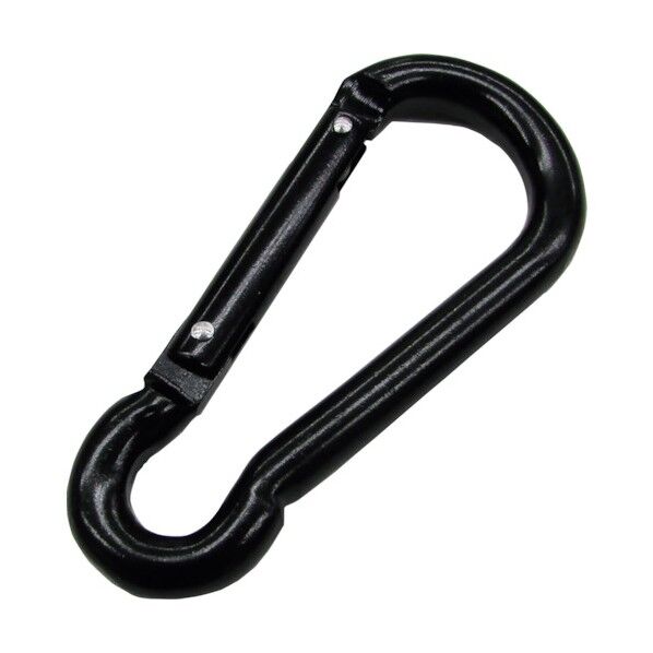 アルミスナップフックBE型 ブラック 線径7.5mm 長さ82mm A-3011 1点