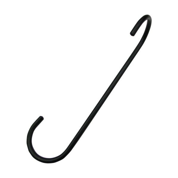 アルミハンガーSフックツイスト(マットブラック) 全長300mm A-3033 1点