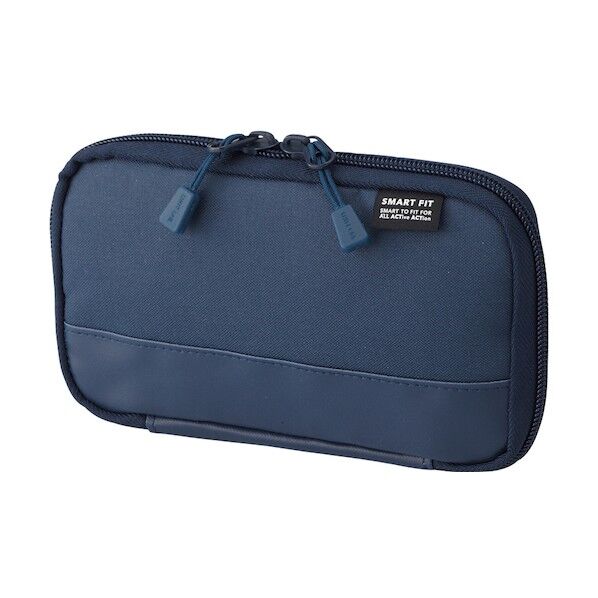 SMART FIT ACTACT コンパクトペンケース ネイビー 165mm×20mm×90mm A-7687-11 1個