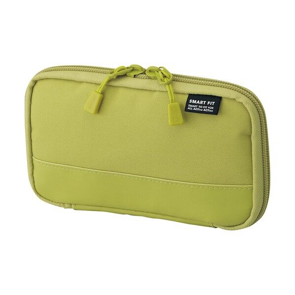 SMART FIT ACTACT コンパクトペンケース イエローグリーン 165mm×20mm×90mm A-7687-6 1個