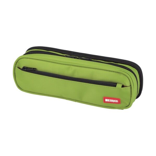 ペンケース 2ウェイタイプ ダブル 黄緑 A7557-6 1点