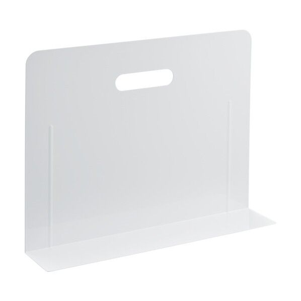 LIHIT LAB. ブックエンド・スーパーワイドタイプ(マグネット付) 80×390×299mm 白 A7353-0 1点...