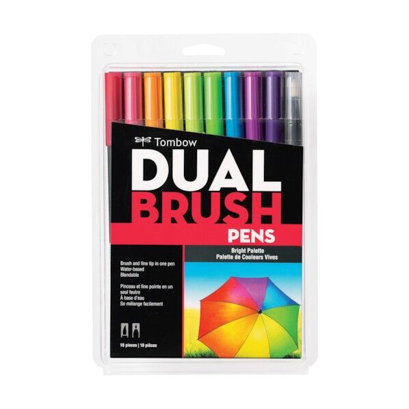 水性グラフィックマーカー デュアルブラッシュペン ABT 10色