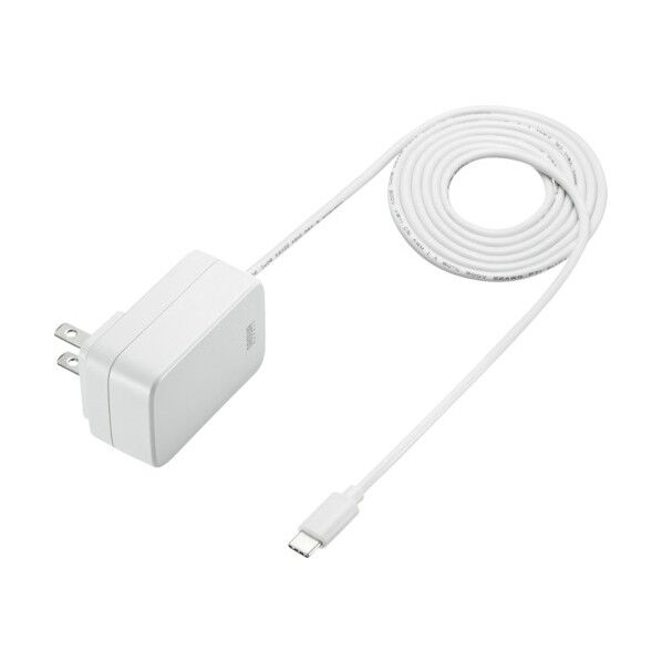 USB PD対応AC充電器(USB TypeCケーブル一体型18W)