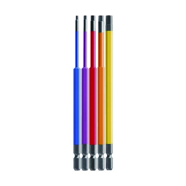 アネックス 六角レンチカラービット 150mm ACHX5-150L 5本組