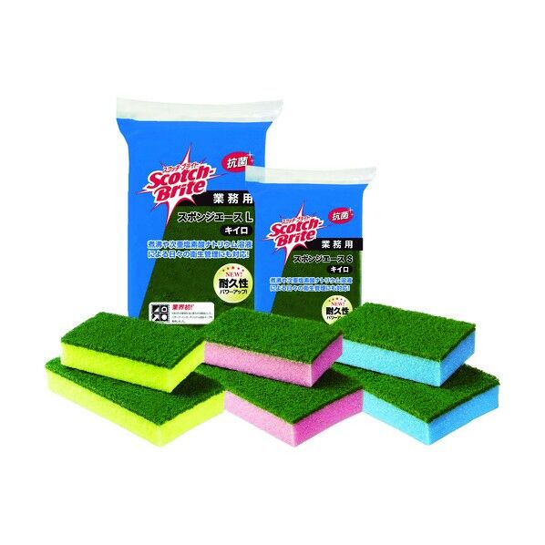 スコッチ・ブライトスポンジエース 青/緑 S JSP0108 1点