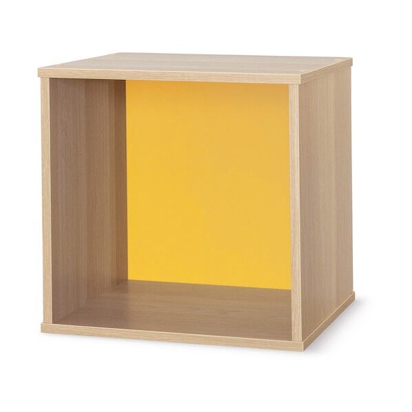 アクセントカラーキュビック ナチュラル/イエロー・ブラウン ACQB-35 1点