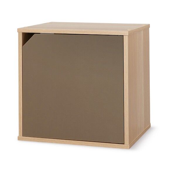 アクセントカラーキュビック ドア付 ナチュラル/ブラウン ACQB-35D 1点