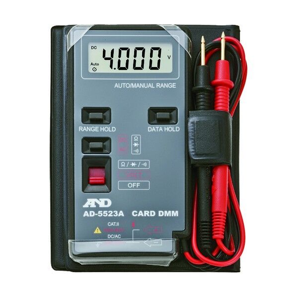 デジタルマルチメーターカードタイプ最大1999カウント 191 x 108 x 28 mm AD5523A 1点