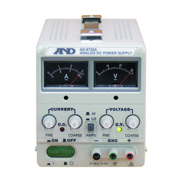 直流安定化電源 AD8735A 30V-3A 一般 ISO 校正付 検査成績書+トレサビリティ体系図 AD8735A-00A00 1点