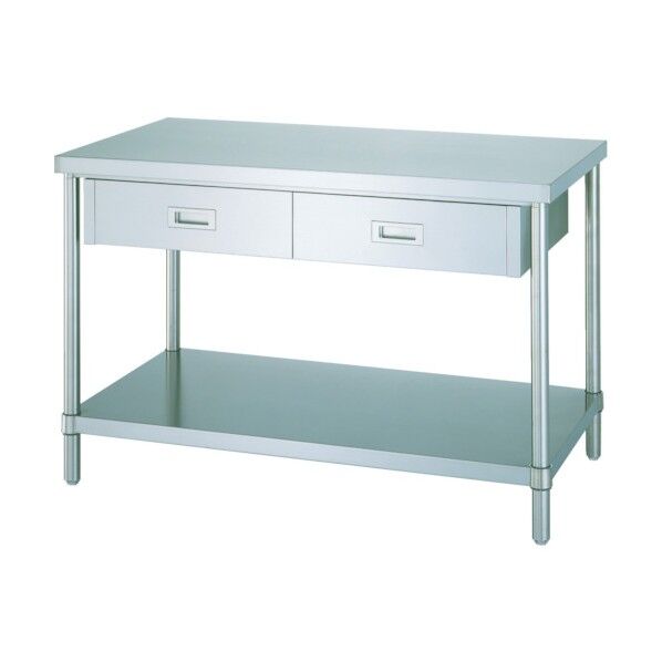 ステンレス作業台片面引出付ベタ棚 ADB-6045 1