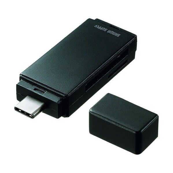 サンワサプライ Type-C SD+microSDカードリーダー ADR-3TCMS9BK 1点...