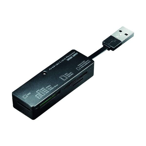 サンワサプライ アンドロイド対応カードリーダー ADR-AML22BK 1点...