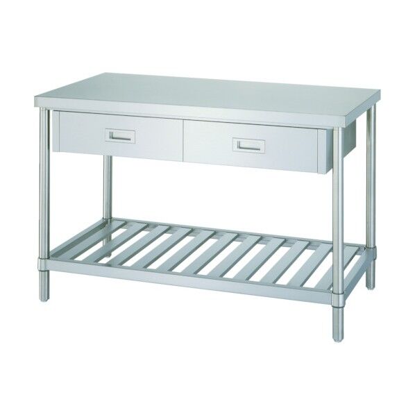 ステンレス作業台片面引出付スノコ棚 ADS-12060 1