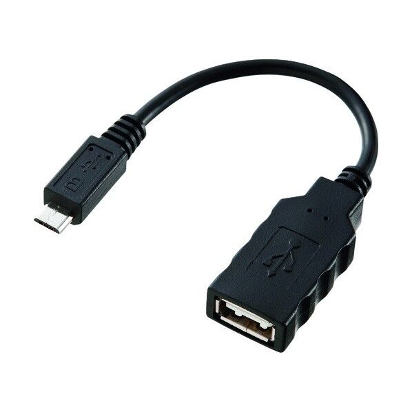 USBホスト変換アダプタケーブル MicroBオス-Aメス AD-USB18
