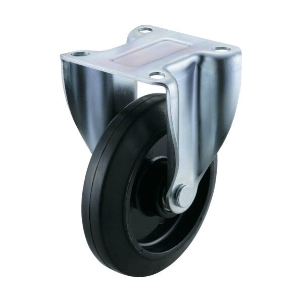 プレート式キャスター エアーキャスター (ナイロンホイールゴム車) 固定