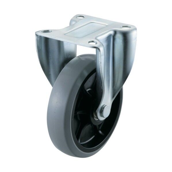 プレート式キャスター エアーキャスター (ナイロンホイールウレタン車) 固定