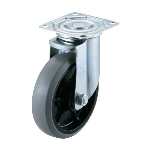 プレート式キャスター エアーキャスター (ナイロンホイールウレタン車) 自在