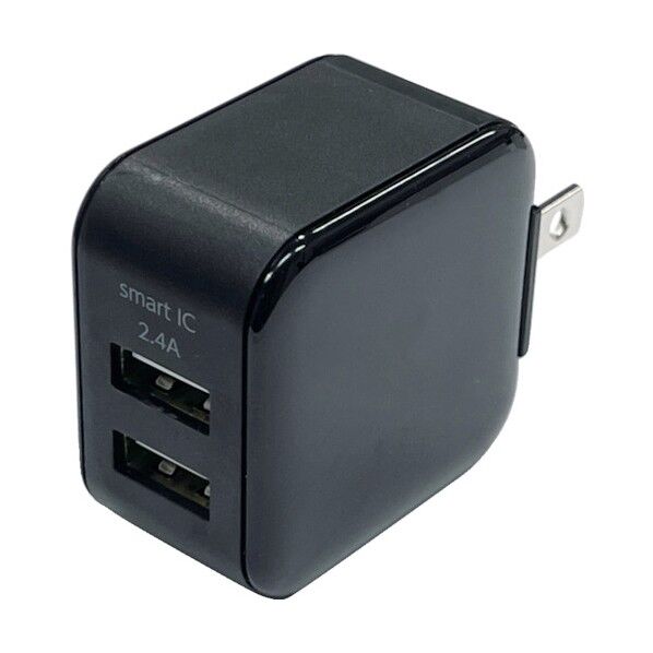 スリムキューブ充電器 ブラック AKJ-SCUBE2BK 1点