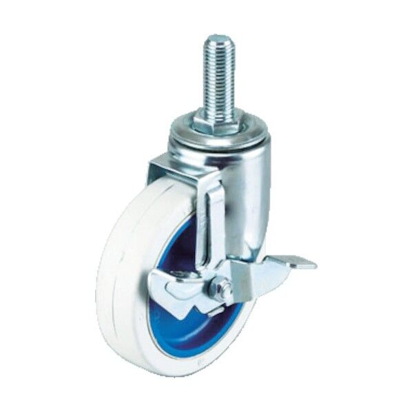 ねじ込み式エアーキャスター (ナイロンホイールゴム車) 自在ストッパー付