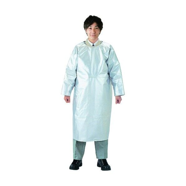 アルミ耐熱保護作業服 袖付エプロン
