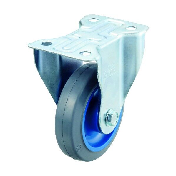 プレート式キャスター エアーキャスター (ナイロンホイールゴム車) 固定