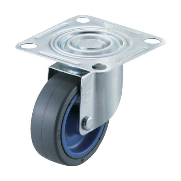 プレート式キャスター エアーキャスター (ナイロンホイールゴム車) 自在