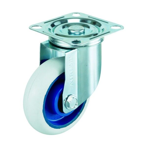 プレート式キャスター エアーキャスター (ナイロンホイールゴム車) 自在