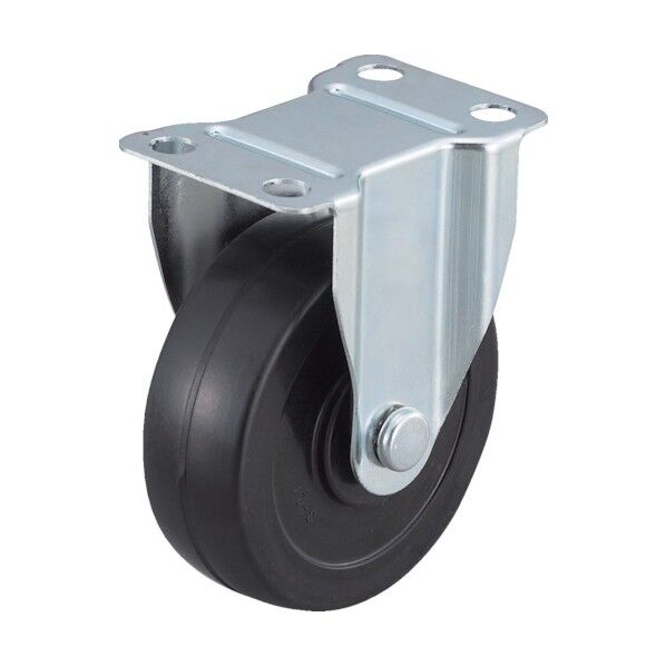 プレート式キャスター エアーキャスター (ゴム車) 固定