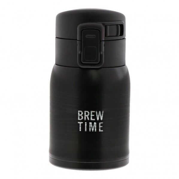 ワンタッチステンレスボトル ブラック 外径6.6×高さ12.5cm ND-5121 1個