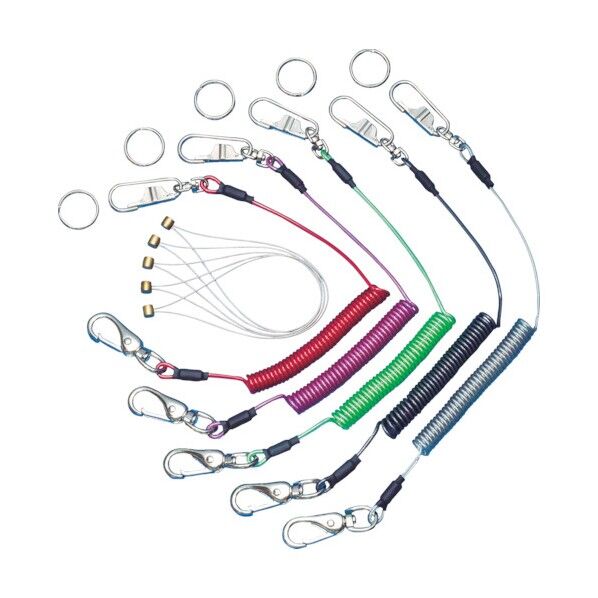 安全ロープ(ステンレスワイヤー芯) ダイレクトキャッチフック付