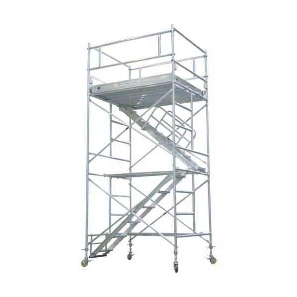 ※法人専用品※ピカ 【車上渡し】ピカ アルミパイプ製移動式足場ARA-A型内階段仕様 3段アウトリガー付き ARA-3UHA 1点...