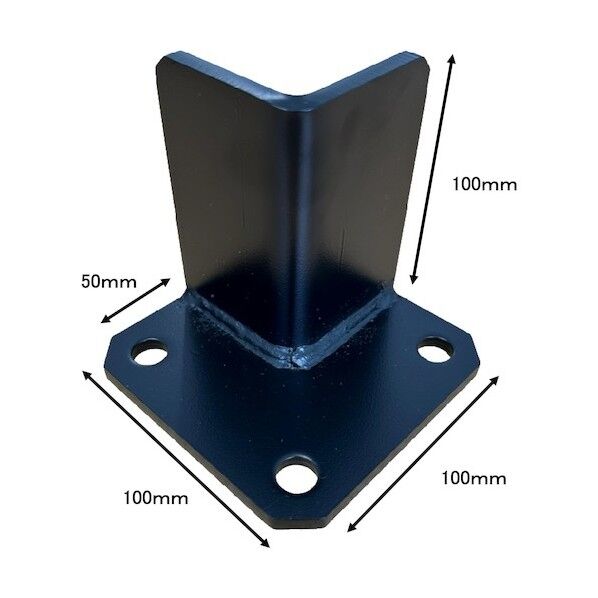 コーナー固定金具100×100×100(ブラック) 6CNY-1010BK 1点