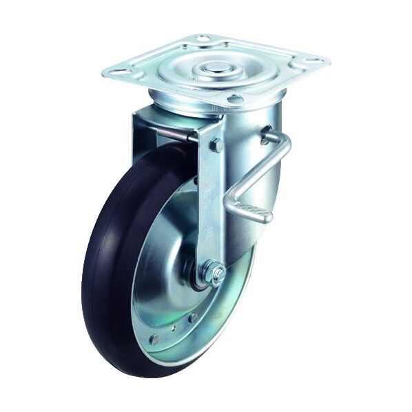 エアーキャスター(自在車ストッパー付)200mmゴム車