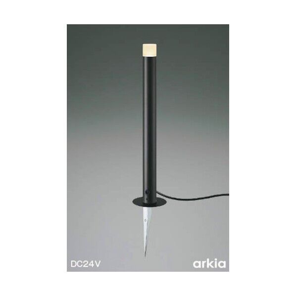 住宅・店舗用照明 非調光 電球色 LED一体型 DC24Vローポールライト 700 黒 AU92263 1点