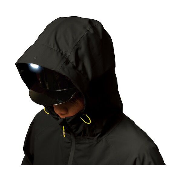 フーディライトレインジャケット ブラック S AS8200D 1着