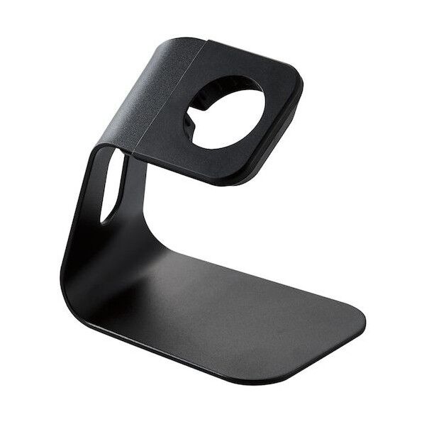 Apple Watch用アルミスタンド 縦置きタイプ ケーブル装着可 ブラック AW-DSCHALBK 1点