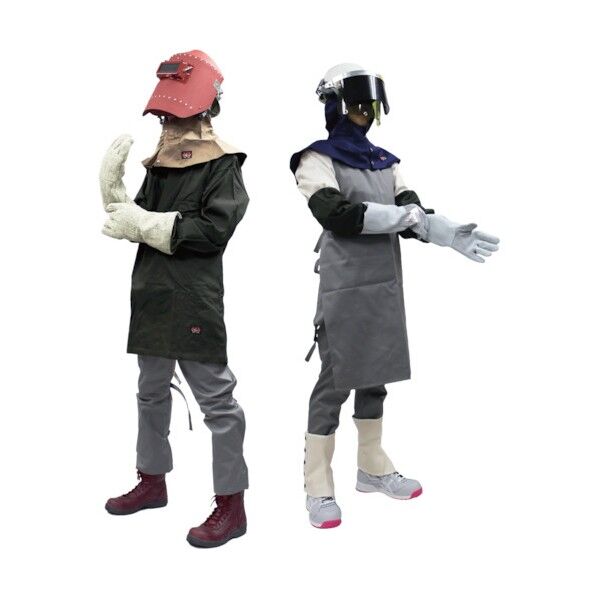 日光物産 Armatex防炎前掛け(ローハイド型) グレー AX1202 F GR 1点