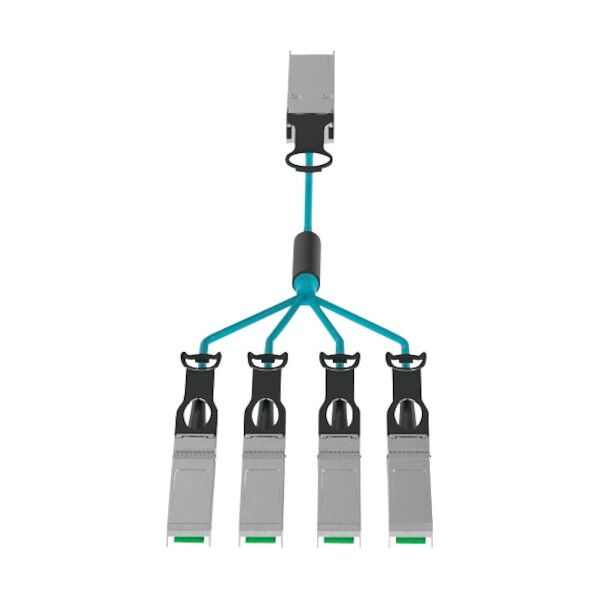 QSFP+ to 4xSFP+ 40G to 10GブレークアウトOM3 3m AX83NQPSPAQM003 1点