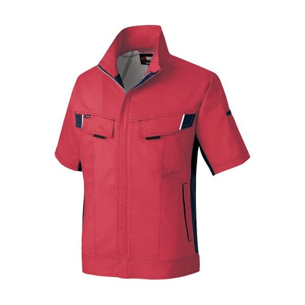 半袖サマーブルゾン(男女兼用) AZ6832-009レッド×チャコールSS 009レッド×チャコール SS 6832 1枚