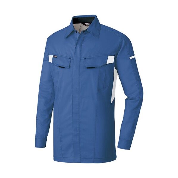 長袖シャツ(男女兼用) 006ロイヤルブルー×シルバーグレー SS 6835 1枚