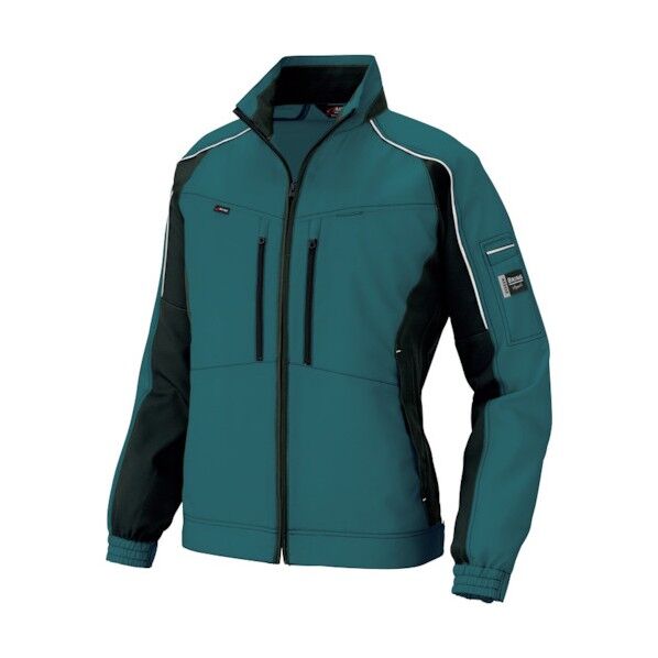 長袖ブルゾン（男女兼用） 005グリーン×ブラック SS 9101 1点