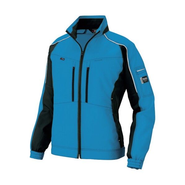 長袖ブルゾン(男女兼用) 006アクアブルー×ブラック SS 9101 1点